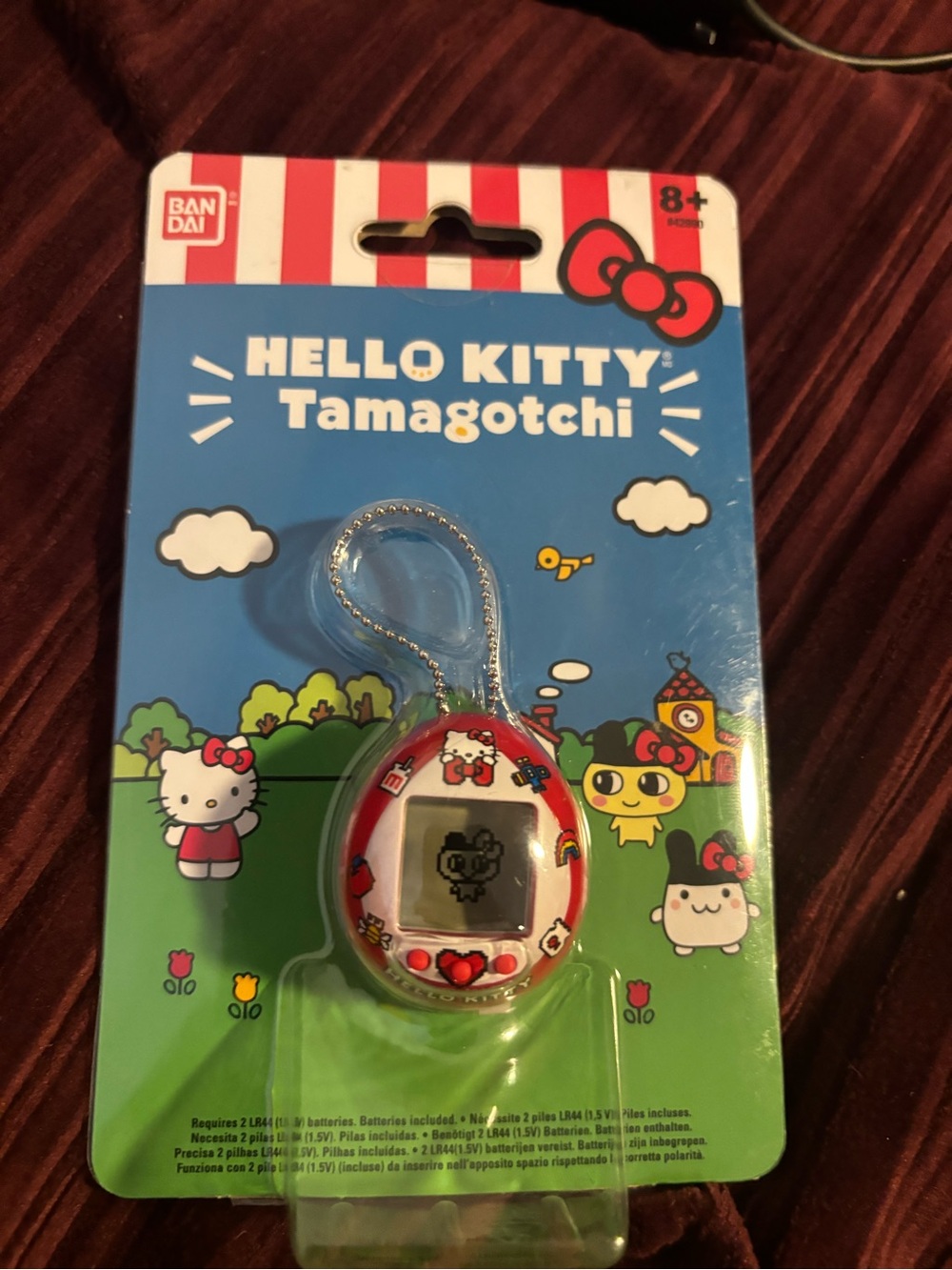 Hello Kitty Tamagotchi Keychain - Red & White